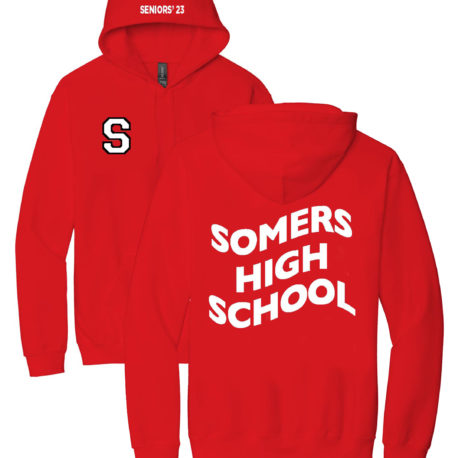 Somers High School Pullover Hoodie 2023 red