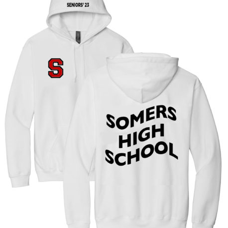 Somers High School Pullover Hoodie 2023 white